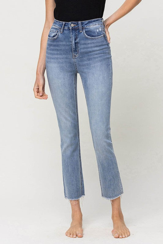Shirley Super High Rise Slim Straight Vervet Jeans