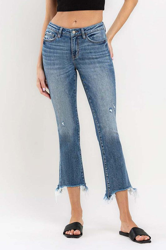 Miranda Mid Rise Cropped Bootcut Vervet Jeans