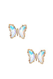 Gem Butterfly Stud Earrings