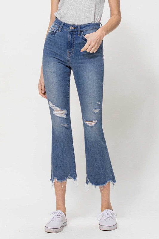 Bella 2.0 Cropped Flare Vervet Jeans