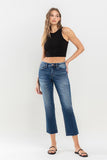 Lulu Mid Rise Straight Leg Lovervet Jeans