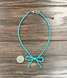 Turquoise Bow Necklace #2