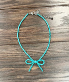 Turquoise Bow Necklace #2