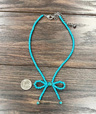 Turquoise Bow Necklace