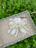 Cream Lace Hair Bows