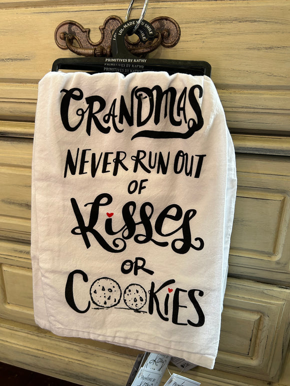 Grandmas Never Run Out Of Kisses Or Cookies Towel